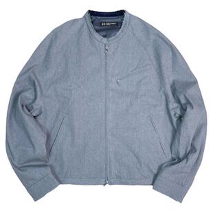 Hide in Hills collarless denim jacket 日产雾霾蓝牛仔夹克