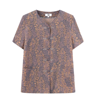 奶奶衣服夏装短袖老年人夏女装2026新款衬衫妈妈夏季小衫老人上衣