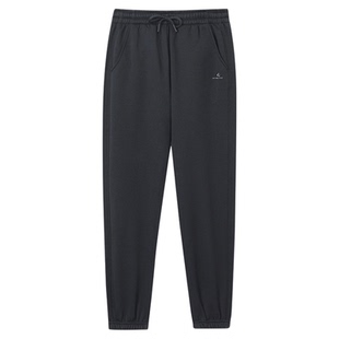 拓路者女款休闲长裤束脚裤冬季麻灰色加绒加厚保暖松紧腰运动裤