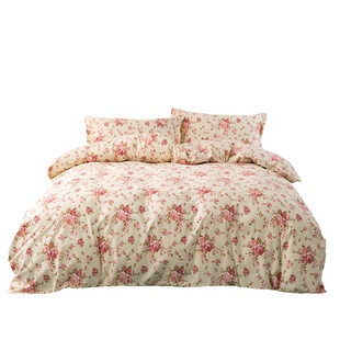 韩式田园风碎花四件套全棉纯棉1.5m1.8米被套床单美式单双人床品