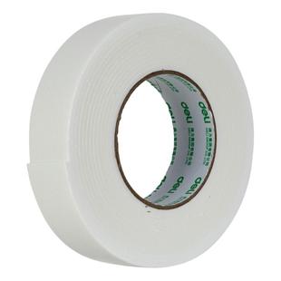 得力海绵胶带双面胶带24mm*5y泡沫海绵胶 2.5mm厚度12 18 24MM海绵胶广告办公双面胶带泡沫口胶牢固耐用胶带