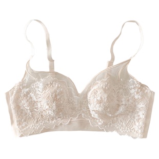 桃粉夭夭~法式兔耳朵蕾丝纯欲女士内衣大胸显小情调文胸女士胸罩
