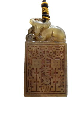 牛角手工雕刻挂牌男女士吊坠车挂