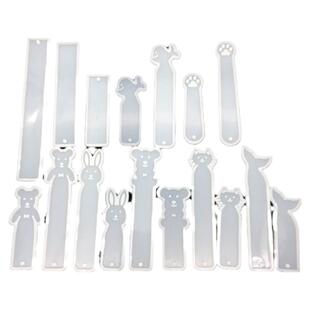 diy水晶滴胶小猫书签模具饰品滴胶尺子模具可爱uv胶镜面硅胶模具