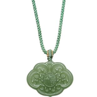 周六福和田玉青玉吊坠如意玉坠佳礼玉石新年礼物