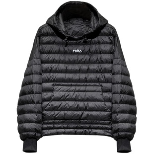 连帽套头羽绒服女秋冬新款休闲宽松简约轻薄短款保暖抽绳外套