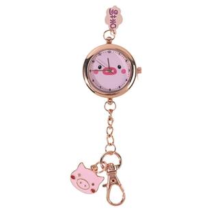 卡通护士表女款学生考试胸表怀表简约可爱少女防水钥匙扣手链挂表