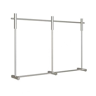 服装店展示架不锈钢简约落地式中岛挂衣架女装店网红货架陈列道具