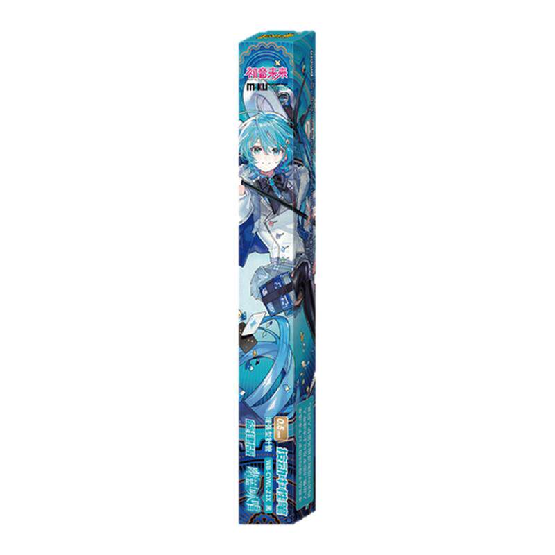卡游初音未来旋律版幽蓝咏唱盲盒笔0.5mm按动式黑色水笔二次元小学生写字签字笔考试刷题书写笔中性笔旗舰店