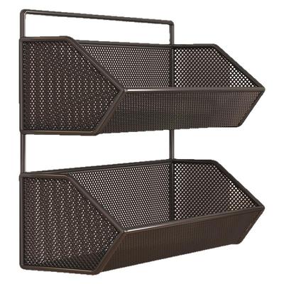 厨房置物架姜蒜收纳筐墙上免打孔壁挂式多功能菜篮调料沥水架神器