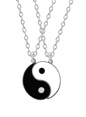 太极项链二人拼接吊坠兄弟饰品国风配饰友谊信物毕业礼物挂坠挂件