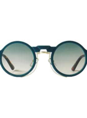 圆框小众朋克风UV400渐变色墨镜