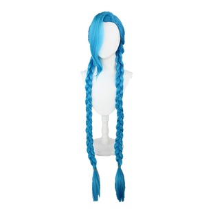 江迪 双城之战 暴走萝莉 金克丝/斯cos假发 lol联盟 一体式120cm