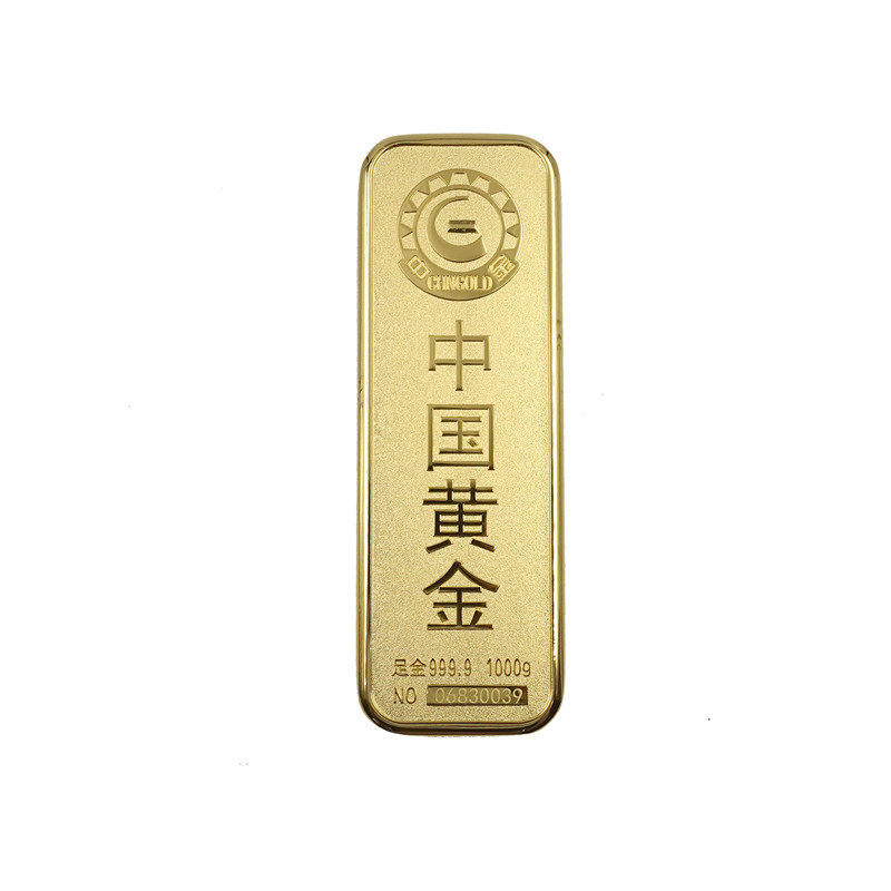 新款仿真金条金砖 铜镀金样品金条金店银行展示柜台金块道具饰品