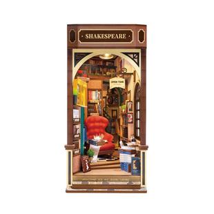 rolife若来拾光书店书立木质拼装模型摆件diy立体拼图生日礼物女