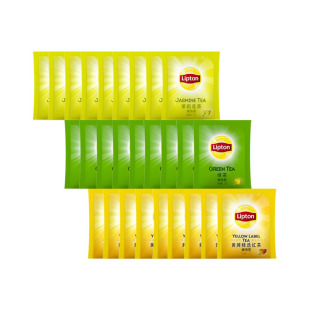 立顿茶包组合红茶绿茶茉莉花茶独立装60包立顿红茶学生装茶包