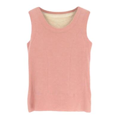 凯撒女士前后羊绒大贴片保暖背心