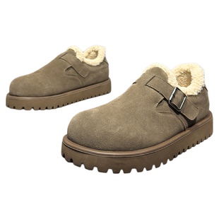 2025新款厚底增高勃肯鞋加绒潮流休闲百搭大头冬季小众板鞋男鞋