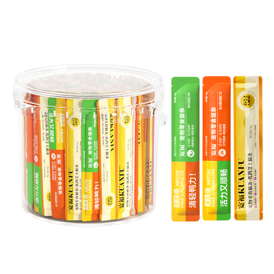 【热销1亿】宽福鱼油猫条助美毛