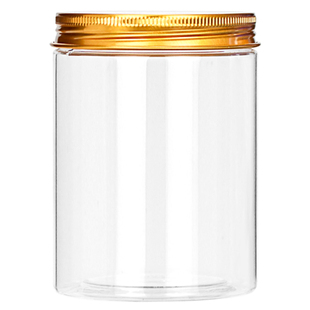 【铝金盖塑料瓶】透明食品包装花茶饼干罐密封罐蜂蜜瓶 PET广口瓶