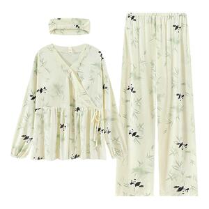 莫代尔月子服夏季薄款十月份产后哺乳待产妇睡衣秋冬天孕妇家居服