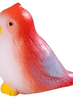 渐变小鸟动物可爱苔藓装饰摆件