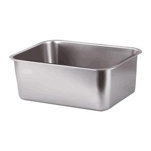 不锈钢盆长方形商用食堂打菜餐盆带盖四方盒子特大号平底托盘