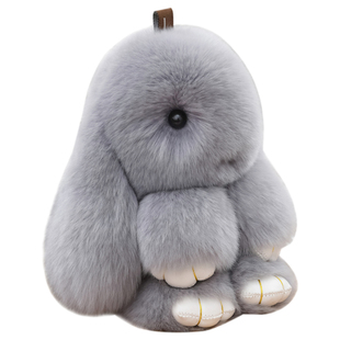 獭兔毛迷你小兔子装死兔挂件玩偶包包毛绒公仔书包汽车钥匙扣挂饰