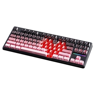 前行者蝴蝶爱心磁轴机械键盘键帽金属感透光客制化创意x87适用108