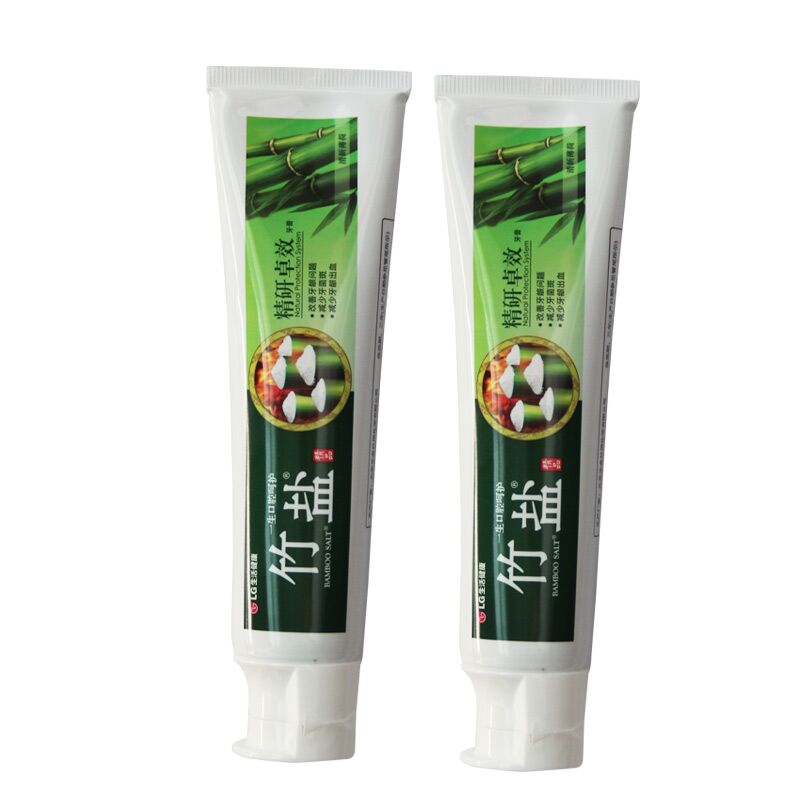 竹盐精研卓效牙膏清新口气牙龈护理防蛀牙不含氟洁白男女家庭装
