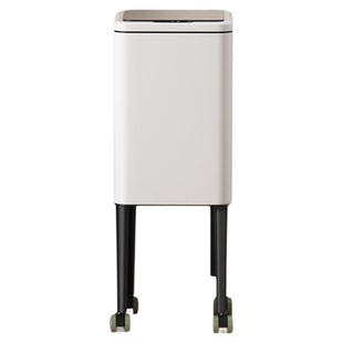 厨房垃圾桶移动高款智能感应家用高脚带轮2026新款大容量免弯腰