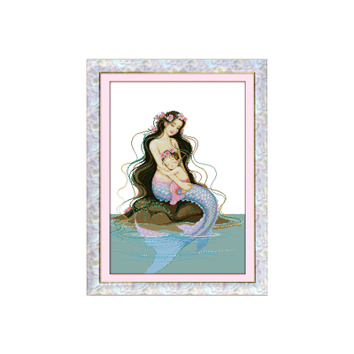 ks正品母与子新款海的女儿十字绣