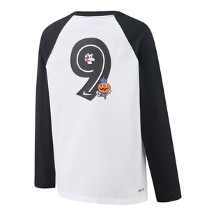 NIKE耐克男女童宽松万圣节上衣冬季运动长袖T恤IO0098-100