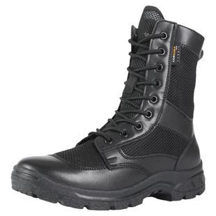 夏季保安鞋男网眼透气作战训靴超轻减震拉链快反战术靴安检训练鞋