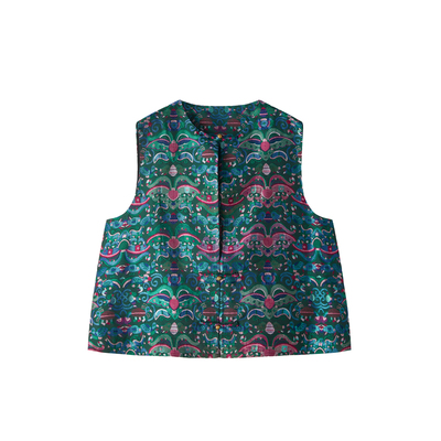 桑蚕丝云锦35姆米国风马甲