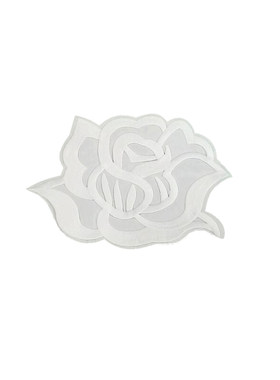 大号白色牡丹花酒店带胶可烫布贴