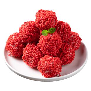 脆花粒荔枝虾球颗粒妃子笑可油炸红色粒粒脆荔枝型虾球酒店原料