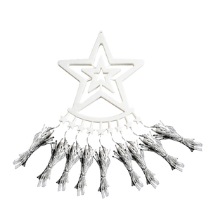 新款太阳能五角星瀑布灯流水小彩灯挂树灯露营庭院户外装饰氛围灯