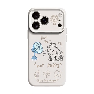风扇猫狗适用苹果17情侣手机壳iPhone16promax磁吸15新款14情侣款13mini一对12小众11高级感x液态硅胶男女air