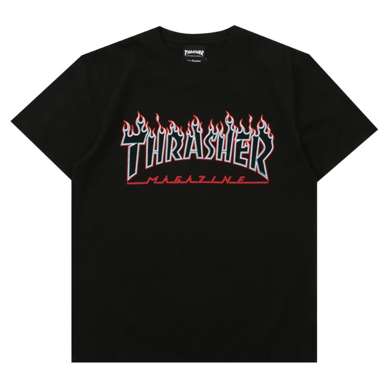 清仓 Thrasher Outline Flame SS Tee日版火焰短袖男女中性风T恤