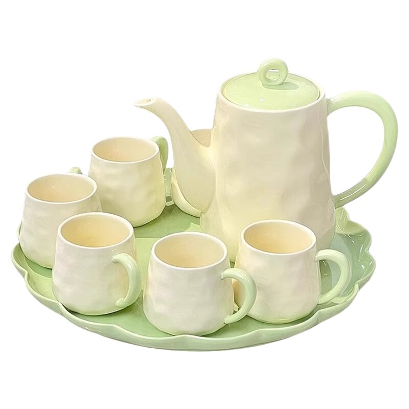 陶瓷奶油风水具茶具套装礼盒