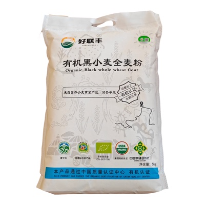 有机无添加黑小麦全麦粉低糖内蒙