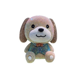 贴钻小黄狗摆件狗狗存钱罐男孩大容量大号宝宝储蓄罐创意储钱罐