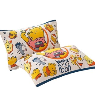 国潮纯棉枕巾全棉纱布枕巾枕头毛巾枕垫单人家用高档情侣一对装