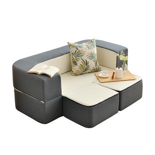 Kino沙发床两用懒人打地铺地台多功能折叠布艺双人位可拆洗小沙发