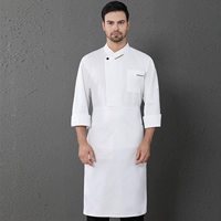 Белый лонгслив, фартук