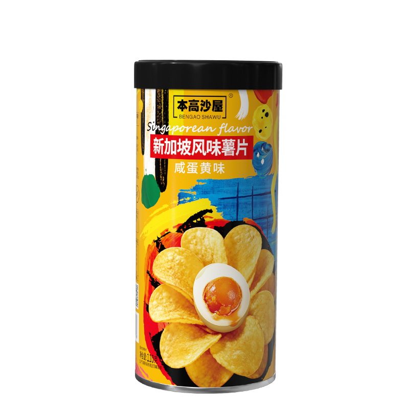新加坡咸蛋黄添加咖喱叶原切薯片