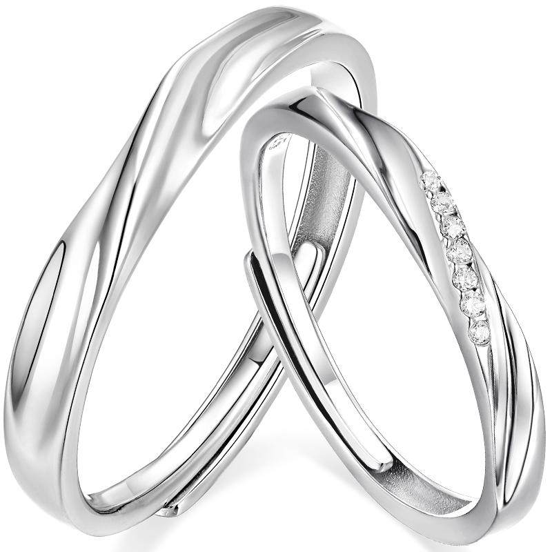 卡蒂罗共渡爱河925银情侣对戒