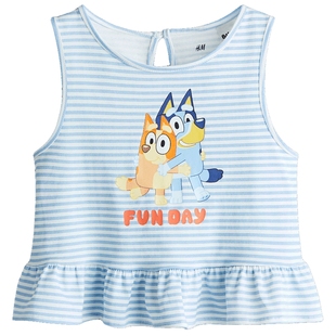 【布鲁伊】HM童装儿童女童背心冬季印花图案裙式下摆1295627