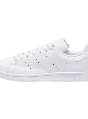 Adidas三叶草纯白史密斯运动板鞋